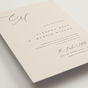 "Corner" - Wedding Invitations in Linen by Kelly Schmidt - Detail