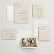"Corner" - Wedding Invitations in Linen by Kelly Schmidt - Invitation Suite