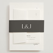 "Clarity" - Wedding Invitations in Diamond by Heather Cairl - Assembled with Belly Band