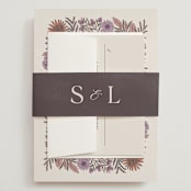 "Fleur" - Wedding Invitations in Sangria by Jen Owens - Assembled with Belly Band