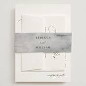 "We Do" - Wedding Invitations in Ink by lulu and isabelle - Assembled with Belly Band