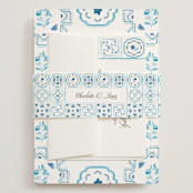 "Almafi" - Wedding Invitations in Cerulean by Itsy Belle Studio - Assembled with Belly Band