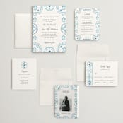 "Almafi" - Wedding Invitations in Cerulean by Itsy Belle Studio - Invitation Suite