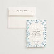 "Almafi" - Wedding Invitations in Cerulean by Itsy Belle Studio - Invitation with Envelope