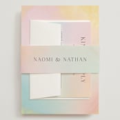 "marshmallow" - Wedding Invitations in Sunrise by Petra Kern - Assembled with Belly Band