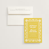 "Pretty Picado" - Wedding Invitations in Sunshine by Jessie Steury - Invitation with Envelope