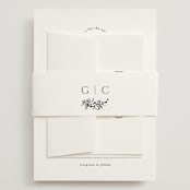 "Quintessential" - Wedding Invitations in Cotton by Everett Paper Goods - Assembled with Belly Band