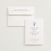 "Quintessential" - Wedding Invitations in Cotton by Everett Paper Goods - Invitation with Envelope