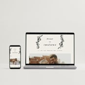 "Botanical Crest" - Wedding Invitations in Ink by Kelly Watkins - FREE Wedding Website