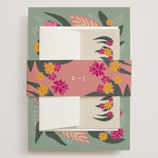"Phool Bahar" - Wedding Invitations in Patta by Creo Study - Assembled with Belly Band