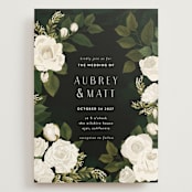 "Rose Garden" - Wedding Invitations in Porcelain by Susan Moyal - Front