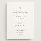 "Upper East" - Wedding Invitations in Charcoal by Megan Davis - Front