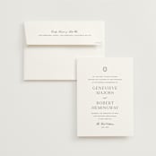 "Upper East" - Wedding Invitations in Charcoal by Megan Davis - Invitation with Envelope