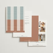 "Trois" - Wedding Invitations in Almond by Blustery August - Back of Card Options
