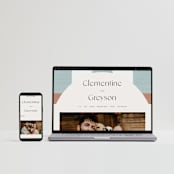 "Trois" - Wedding Invitations in Almond by Blustery August - FREE Wedding Website