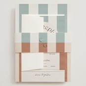 "Trois" - Wedding Invitations in Almond by Blustery August - Assembled with Belly Band