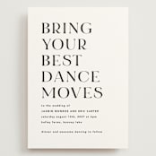"dance moves" - Wedding Invitations in Tuxedo by Angela Garrick - Front