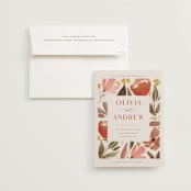 "Giardino" - Wedding Invitations in Saffron by Vera Lim - Invitation with Envelope