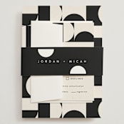 "Kenai" - Wedding Invitations in Shadow by Carly Reed Walker - Assembled with Belly Band