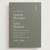 "Modern Bookmark" - Wedding Invitations in Cactus by Jill Means - Front