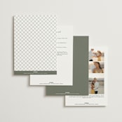 "Modern Bookmark" - Wedding Invitations in Cactus by Jill Means - Back of Card Options