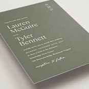 "Modern Bookmark" - Wedding Invitations in Cactus by Jill Means - Detail