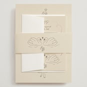"The Swan" - Wedding Invitations in Buttercream by Helena Vitto - Assembled with Belly Band