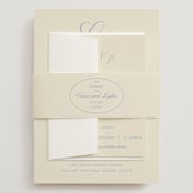 "Luxe" - Wedding Invitations in Ocean by Baumbirdy - Assembled with Belly Band