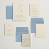 "Luxe" - Wedding Invitations in Ocean by Baumbirdy - Invitation Suite