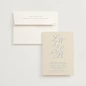 "Luxe" - Wedding Invitations in Ocean by Baumbirdy - Invitation with Envelope