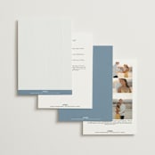 "Leighton" - Wedding Invitations in Lakeshore Blue by Jennifer Postorino - Back of Card Options