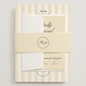 "Elegant and Formal" - Wedding Invitations in Sunshine by Jen Ramsey - Assembled with Belly Band