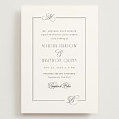 "Black Tie Elegance" - Wedding Invitations in Tuxedo by Nicoletta Savod - Front