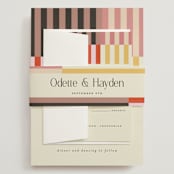 "Quilted Grid" - Wedding Invitations in Petal by Morgan Kendall - Assembled with Belly Band