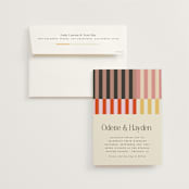 "Quilted Grid" - Wedding Invitations in Petal by Morgan Kendall - Invitation with Envelope