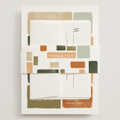 "Concord" - Wedding Invitations in Moss by Robert and Stella - Assembled with Belly Band