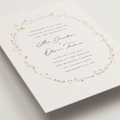 "delicate florals" - Wedding Invitations in Snow by Lori Wemple - Detail