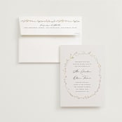 "delicate florals" - Wedding Invitations in Snow by Lori Wemple - Invitation with Envelope