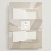 "Gossamer" - Wedding Invitations in Sandstone by Kate Ahn - Assembled with Belly Band
