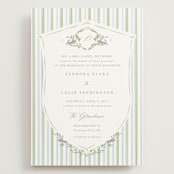 "Vintage Whimsy" - Wedding Invitations in Bluebell by Corinne Malesic - Front