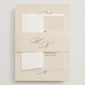 "Infinite" - Wedding Invitations in Ivory by Angela Thompson - Assembled with Belly Band
