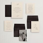 "Infinite" - Wedding Invitations in Ivory by Angela Thompson - Invitation Suite