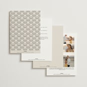 "Deco Nouveau" - Wedding Invitations in Cream by GeekInk Design - Back of Card Options
