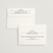 "Deco Nouveau" - Wedding Invitations in Cream by GeekInk Design - FREE Recipient Addressing