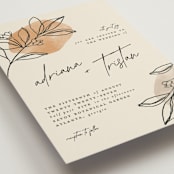 "leaf contour" - Wedding Invitations in Natural by Susan Zinader - Detail