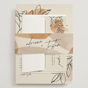 "leaf contour" - Wedding Invitations in Natural by Susan Zinader - Assembled with Belly Band