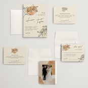 "leaf contour" - Wedding Invitations in Natural by Susan Zinader - Invitation Suite