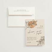 "leaf contour" - Wedding Invitations in Natural by Susan Zinader - Invitation with Envelope