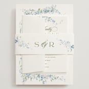 "Meander" - Wedding Invitations in Lilac by Angela Marzuki - Assembled with Belly Band