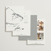 "Sketched Mountains" - Wedding Invitations in Snow by Mere Paper - Back of Card Options